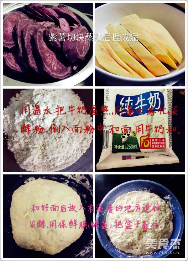 Purple Sweet Potato Milk Mantou recipe