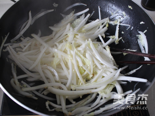 Fried Rice Cake with Seafood Kimchi recipe