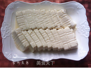 Steamed Tofu with Minced Pork in Oyster Sauce recipe