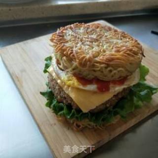 Instant Noodle Burger recipe