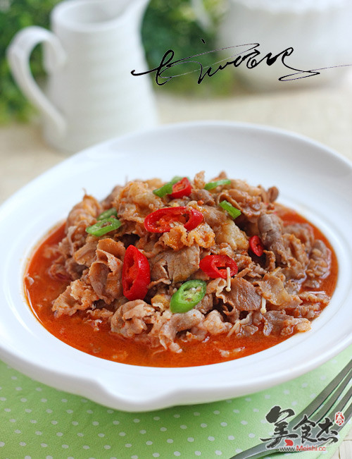 Beef with Enoki Mushroom in Sour Soup recipe