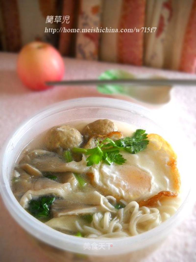 Mushroom Ball Noodle Soup recipe