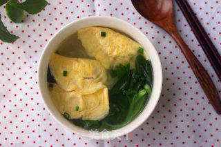 Vermicelli Soup with Vegetables and Egg Dumplings recipe