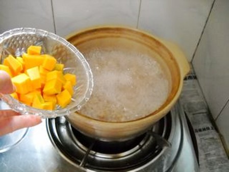 Corn Pumpkin Glutinous Rice Porridge recipe