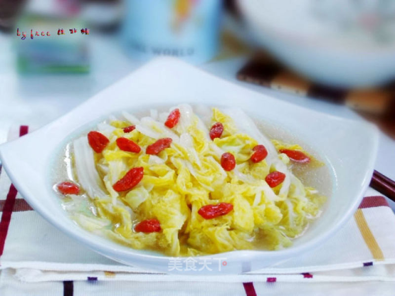 Chinese Cabbage with Chinese Wolfberry in Soup recipe