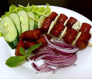 Pan-fried Taiwanese Sausage-the Most Original Way to Eat The Best with Garlic and Onion recipe