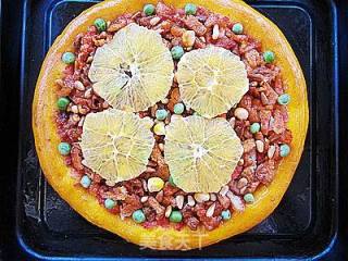 Orange-flavored Pork Belly Melon Pizza recipe