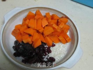 Pumpkin Banana Claypot Rice recipe