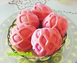 Creative Dragon Fruit Pattern Bread recipe