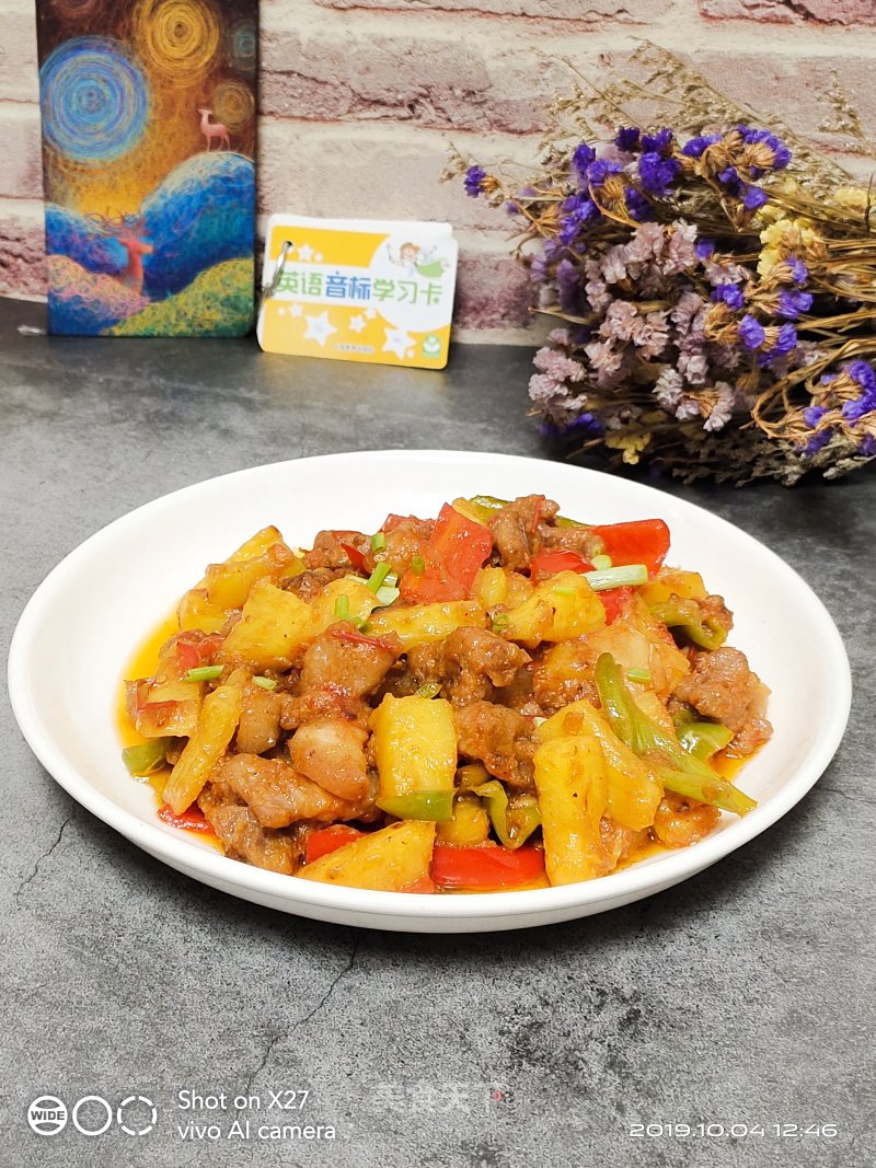 Stir-fried Pork Belly with Sweet and Sour Pineapple recipe