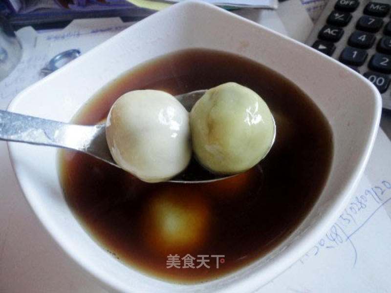 Two-color Glutinous Rice Balls with Red Bean Filling recipe