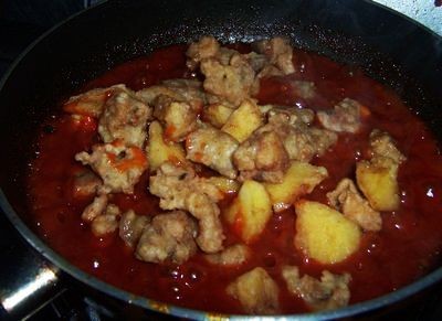Apple Chicken with Tomato Sauce recipe