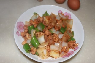 Fried Chicken with Onions recipe