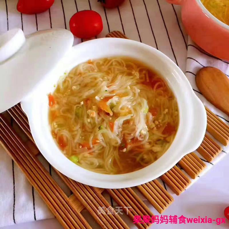[guoguo Mother Food Supplement Sharing] Tomato Chicken Noodle Recommended Age: 9 Months+ recipe