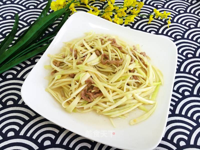 Stir-fried Rice White with Shredded Pork recipe