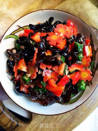 Seasonal Vegetables Mixed with Fungus recipe