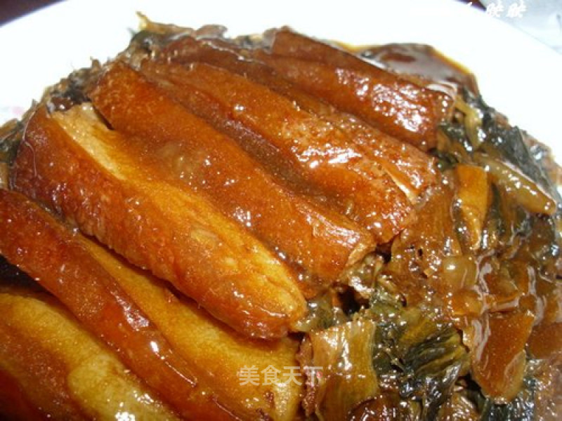 Super Serving-pork with Mei Cai Kou recipe