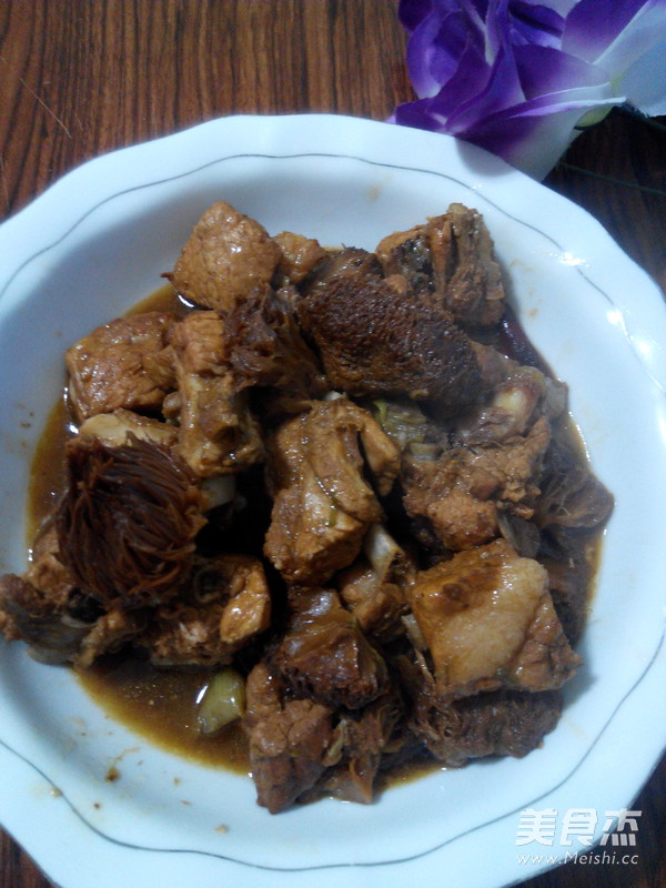 Stewed Pork Ribs with Hericium recipe