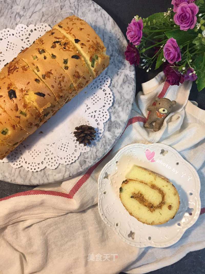 #四节baking Contest Cum是爱吃节#fong Floss Cake Roll recipe