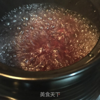 Purple Rice Porridge with Corn Ballast recipe