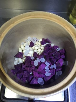 Purple Sweet Potato Peanut Sago recipe