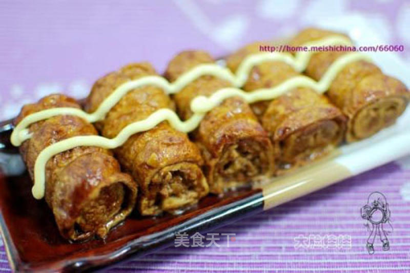 Beancurd Meat Roll recipe