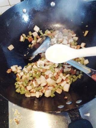 Fried Dried Bean Curd with Capers recipe