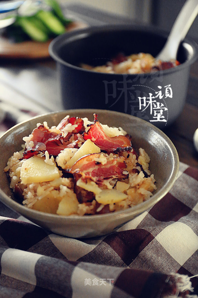 Bacon and Potato Braised Rice
