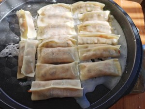 Crispy Mushroom and Egg Pot Stickers recipe