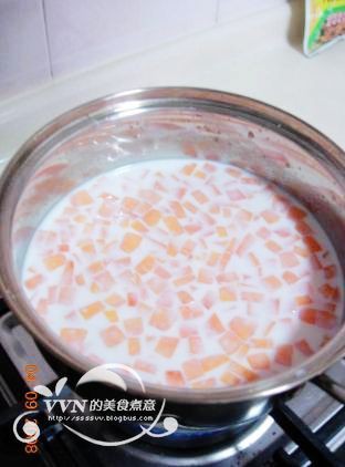 Papaya Milk Pudding recipe
