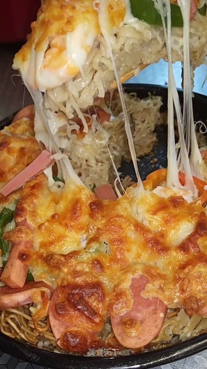 Instant Noodle Pizza recipe