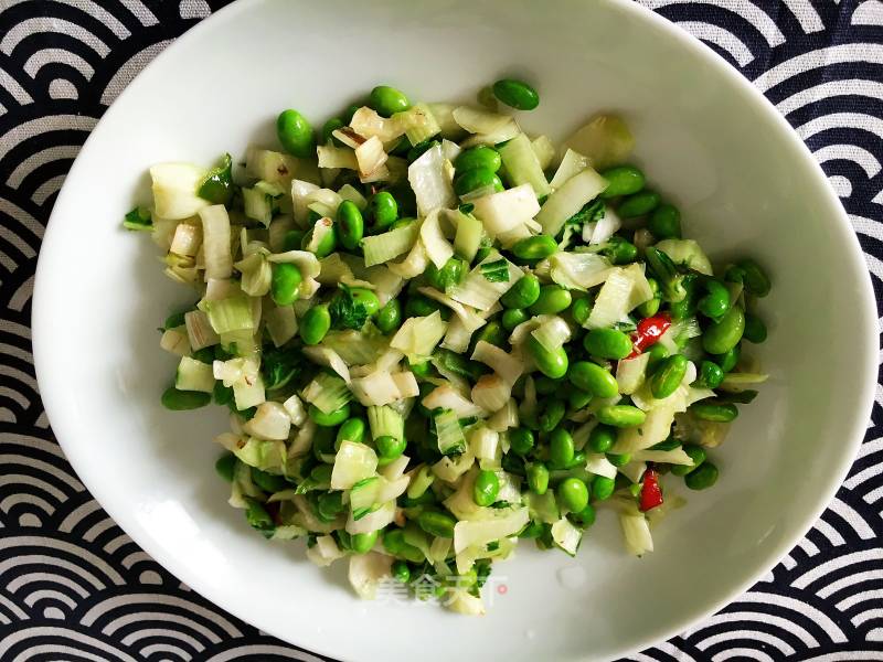Stir-fried Edamame with Pickled Cauliflower recipe