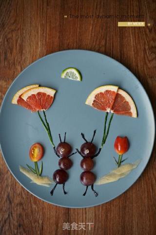 Zoo on The Table-fruit Plate Painting recipe