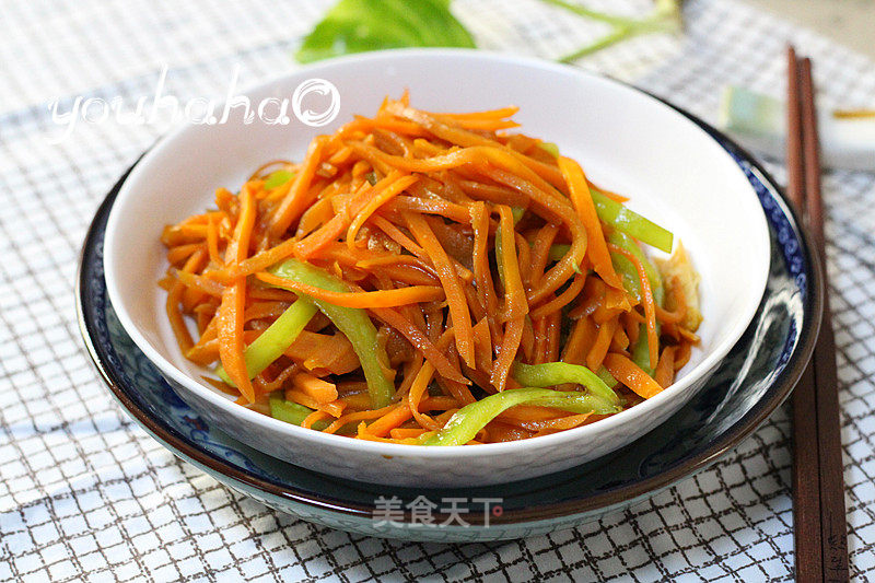 #快手懒人饭# Stir-fried Shredded Carrots with Red Miso recipe