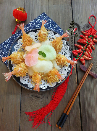 Golden Salad Anchovy Shrimp recipe