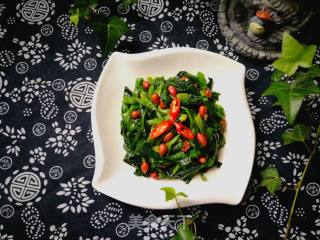 #团圆饭#peanuts Mixed with Spinach recipe