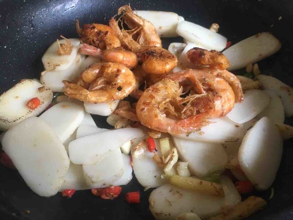 Fried Rice Cake with Shrimp recipe