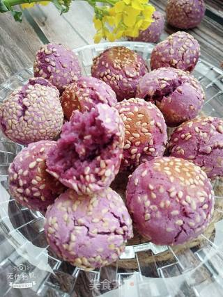 Roasted Purple Sweet Potato Oatmeal Balls recipe