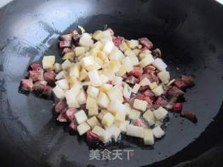 Diced Chinese Sausage and Sour Radish recipe