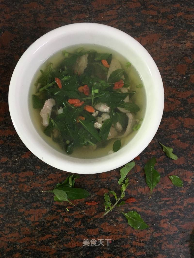 #春食野菜香#pig Liver and Wolfberry Vegetable Soup recipe