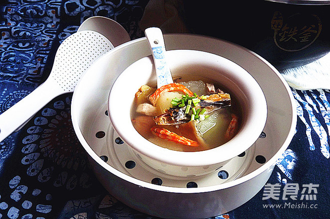 Seafood Lean Meat and Winter Melon Soup recipe