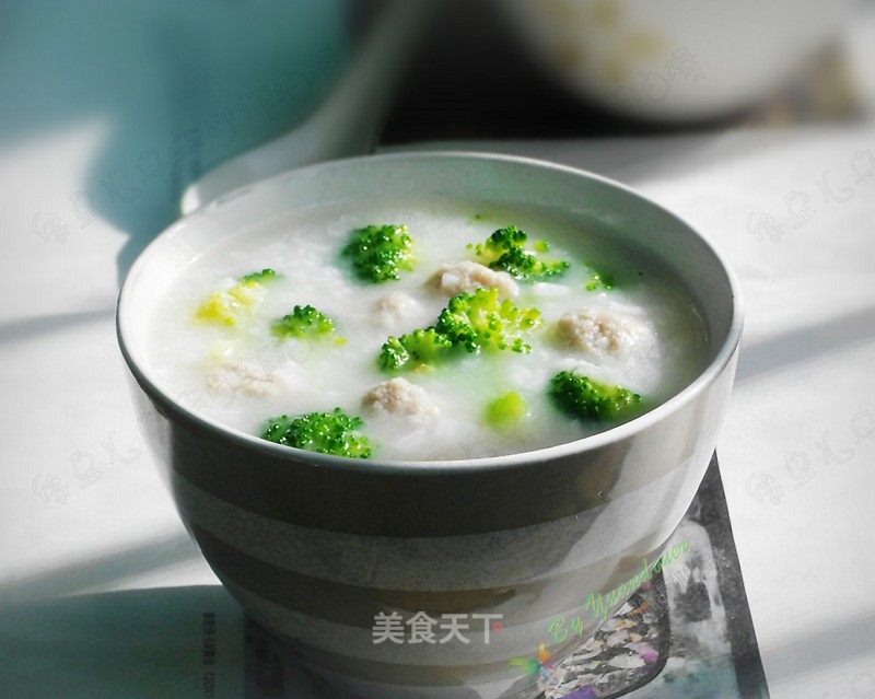 Broccoli Meatball Porridge recipe