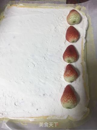 Cherry Strawberry Cake Roll recipe