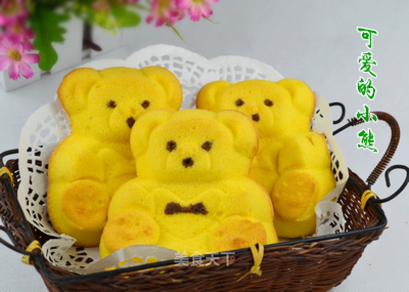 Cartoon Pumpkin Chiffon Cake-bear Cake
