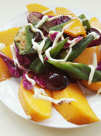 Yellow Peach Fruit and Vegetable Salad recipe