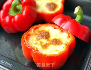 #aca Fourth Session Baking Contest# Making Erotic Huai Cai Pepper Cheese Baked Rice recipe