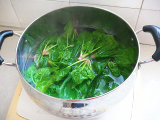 Steamed Spinach with Coarse Grains recipe