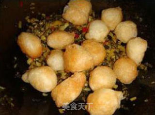 Fried Dumplings with Pickled Vegetables recipe