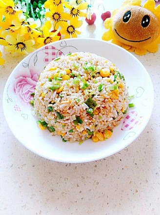 Green Pepper Corn Egg Fried Rice recipe