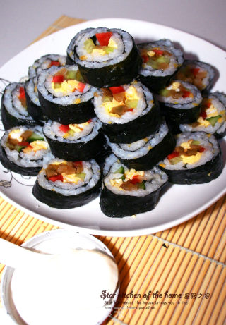 [sushi that Makes You Happy] Squeezed Jade Colorful Flower Sushi recipe